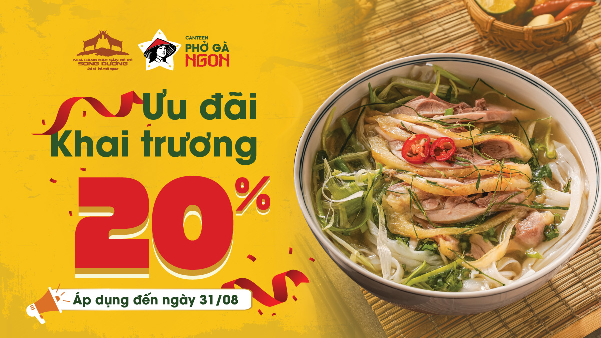 12 08 Web Phở Gà Ngon Ctkm Ưu đãi 20%
